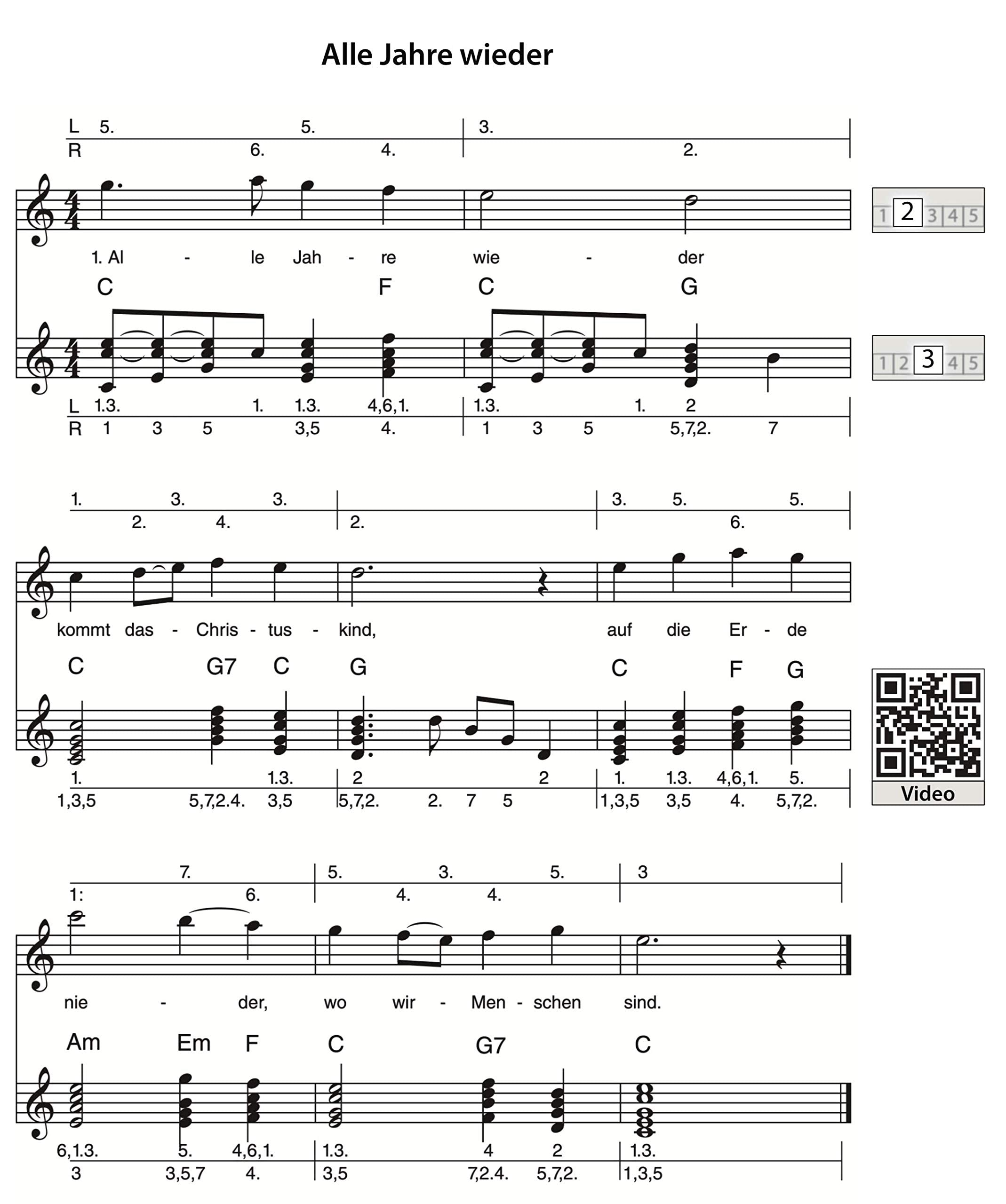 Conny Sommer - “Christmas songs from all over the world” for Kalimba (17 tones, C major)