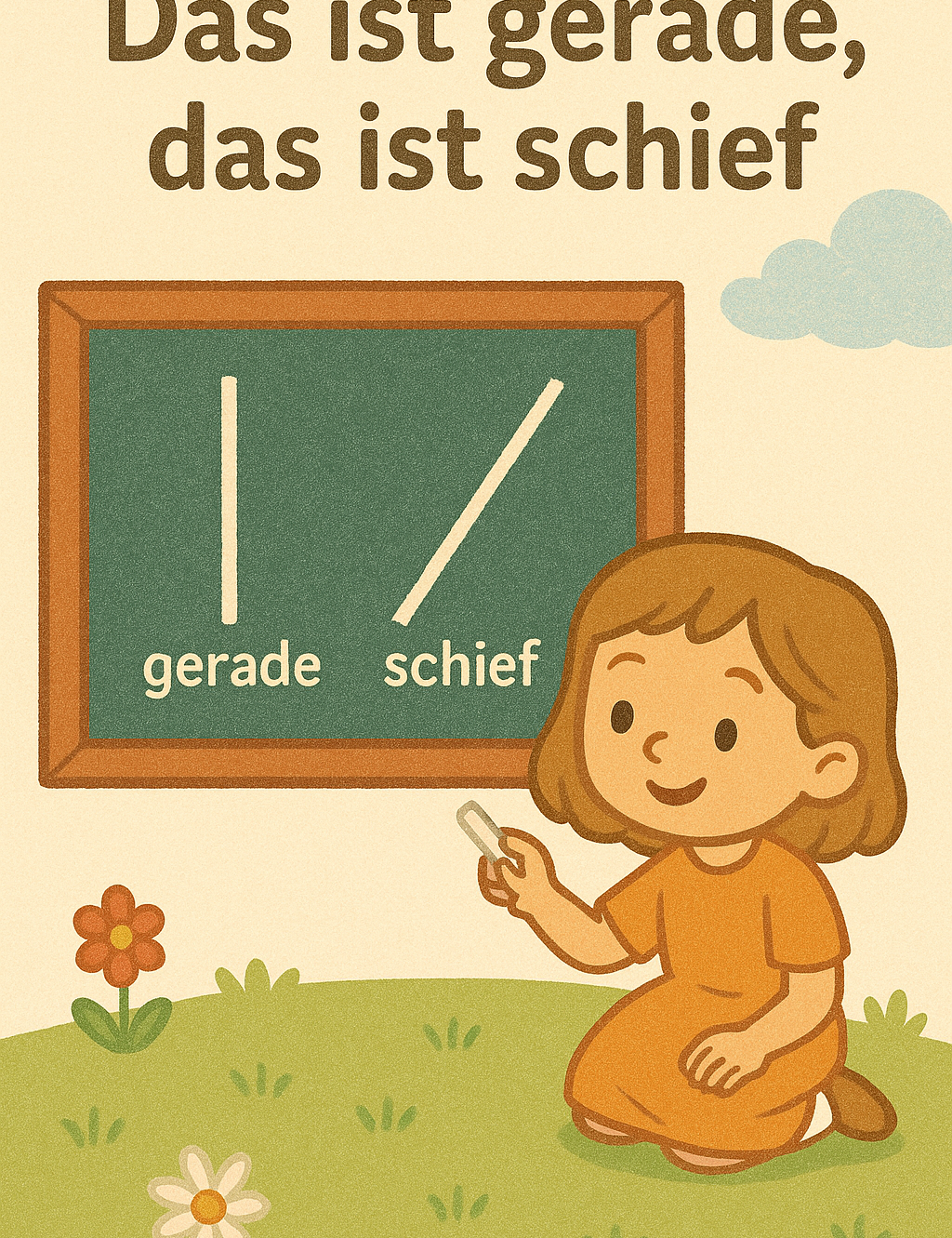 Das ist gerade, das ist schief