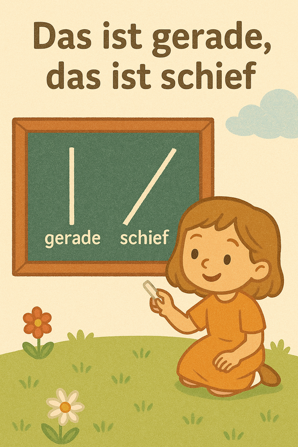 Das ist gerade, das ist schief
