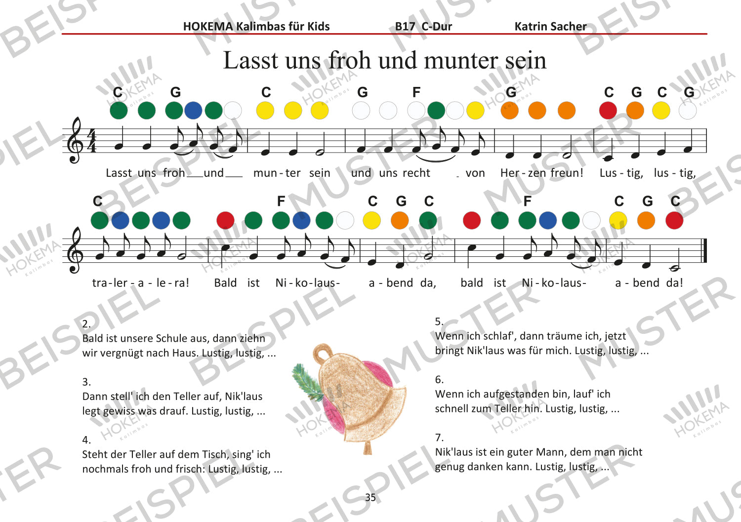 Textbook for Kids - Kalimba B17 (orange)