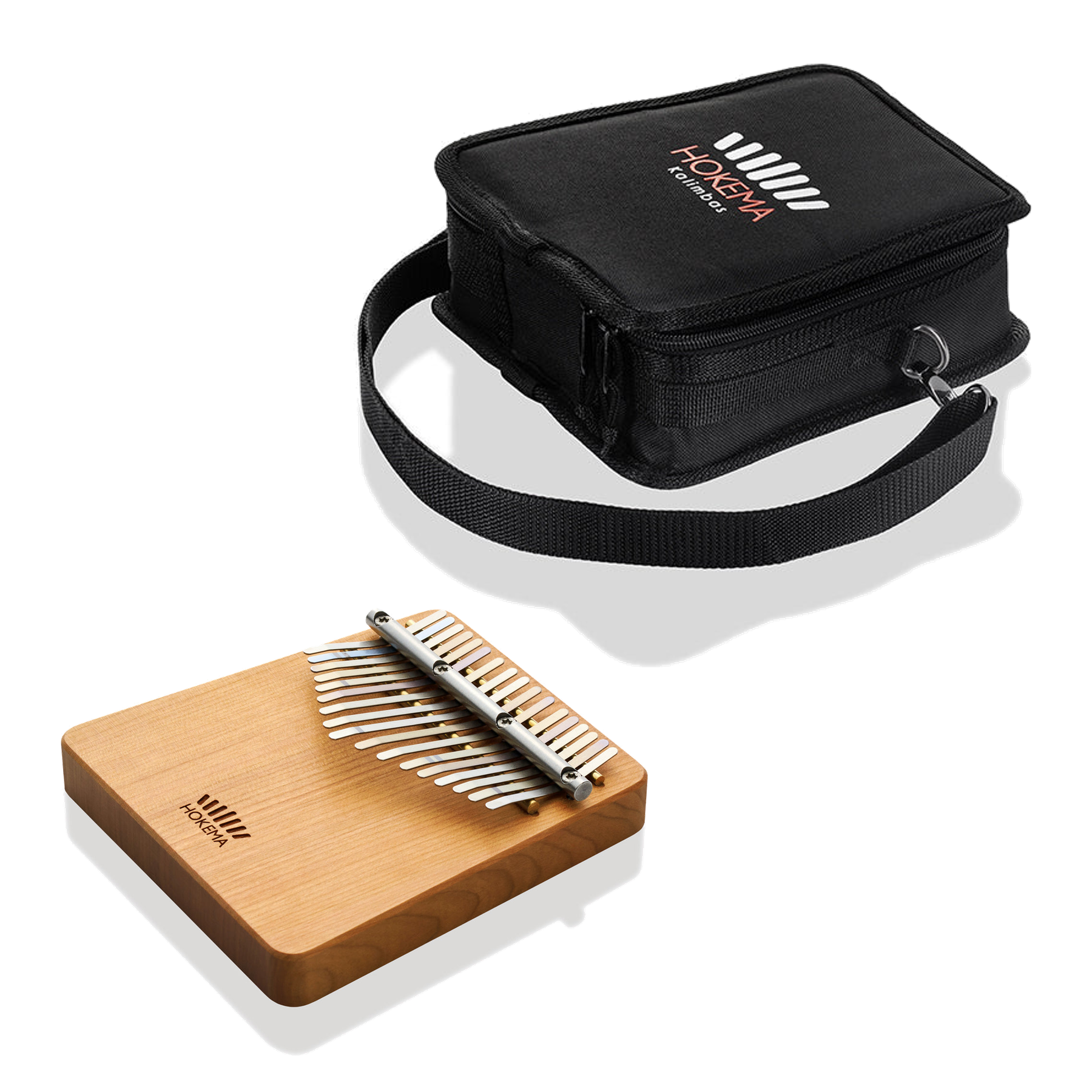 HOKEMA Kalimba B17 Mini C-Dur + Tasche – Originalinstrument und passende Transporttasche
