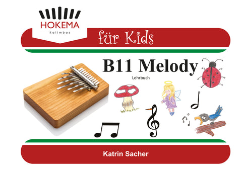 Lehrbuch für Kids - Kalimba B11 / Sansula Melody (grün)